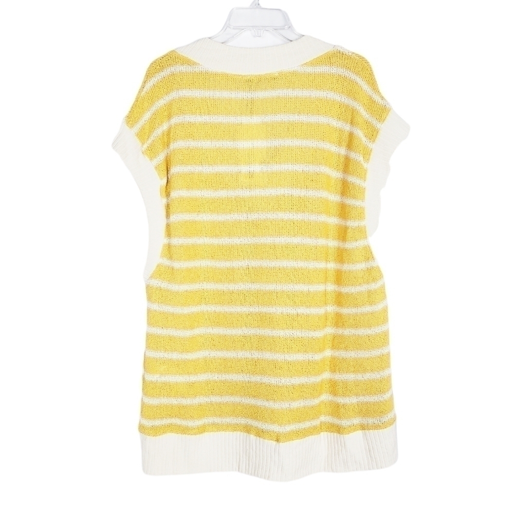 ZARA striped rustic sleeveless sweater vest NWT - Picture 3 of 6